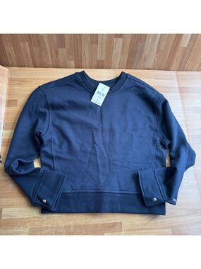 DL1961 crewneck sweater, navy blue, size med, NWT, school uniform